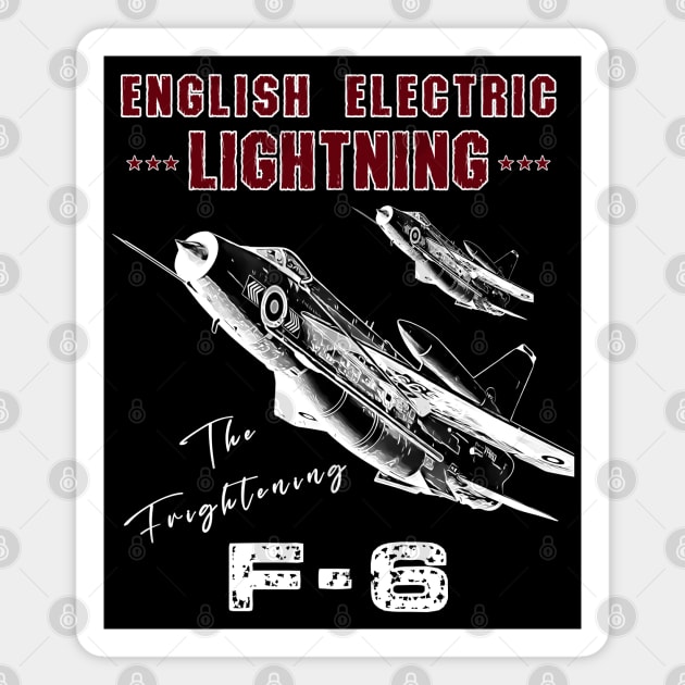 English Electric Lightning F-6 British Vintage Fighter Jet Magnet by aeroloversclothing